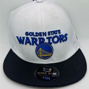 Ultra Game Golden State Warriors White and Black Hat SnapBack